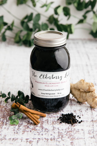 32 ounce elderberry syrup (with honey)